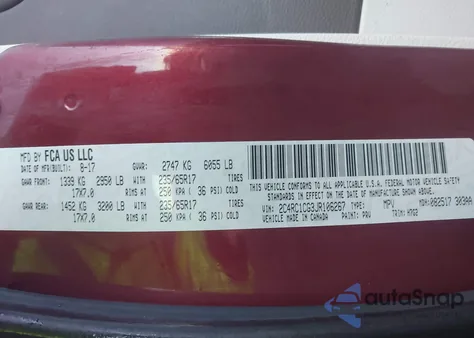 2018 Chrysler Pacifica Lx from USA, damaged, VIN 2C4RC1CG3JR106267